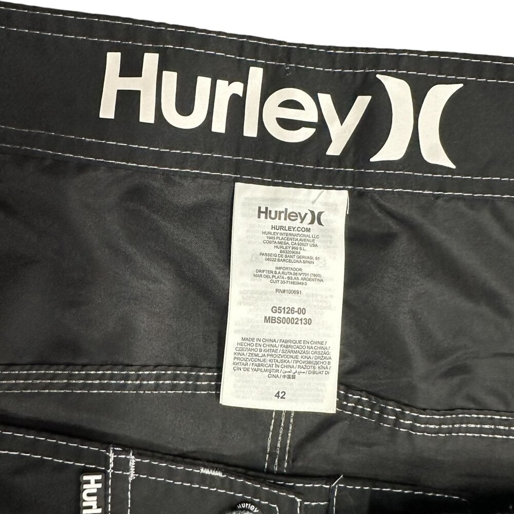 NWT Hurley Mens 42x22 Gray Swim Trunks Board Shorts Knee Length Drawstring Waist - Picture 10 of 15